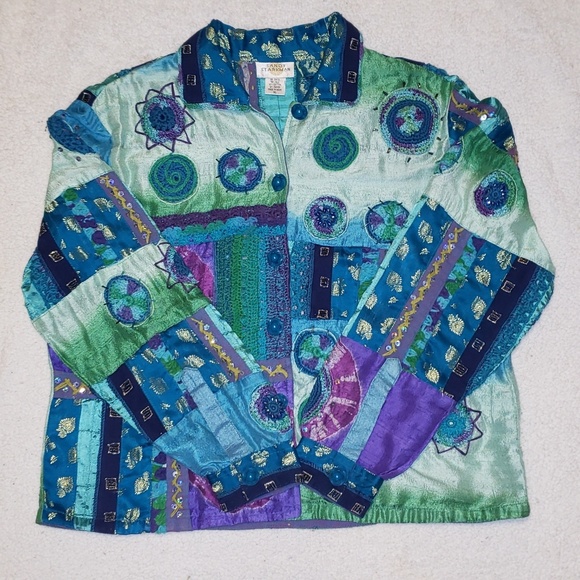 Sandy Starkman Jackets & Blazers - Sandy Starkman XL 70%silk 20%cotton 10%rayon